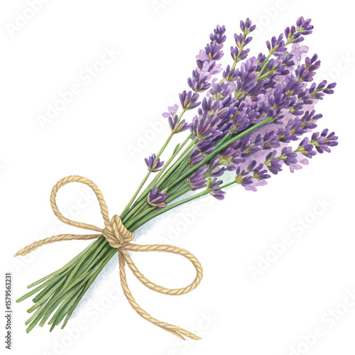Stunning Lavender Bouquet Enhance Your Designs with this Vibrant Floral Illustration Isolated On Transparent Background
