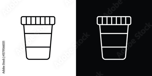 Urine test icon outline. EPS 10 editable vector