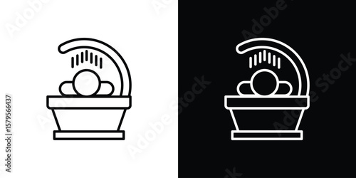 Solarium icon outline. EPS 10 editable vector