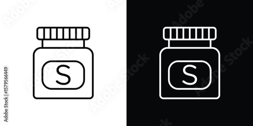 Solvent icon outline. EPS 10 editable vector