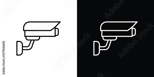 Security camera icon outline. EPS 10 editable vector