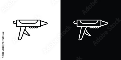 Sealants gun icon outline. EPS 10 editable vector