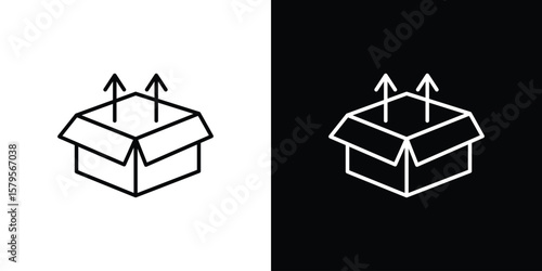 Product release icon outline. EPS 10 editable vector