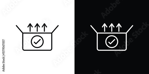 Product release icon outline. EPS 10 editable vector