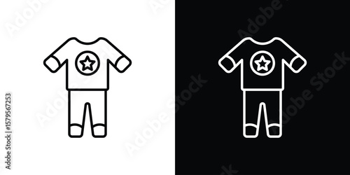 Pijama icon outline. EPS 10 editable vector