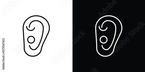 Otitis icon outline. EPS 10 editable vector