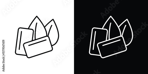 Mint gum icon outline. EPS 10 editable vector