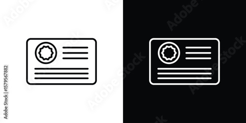 License icon outline. EPS 10 editable vector