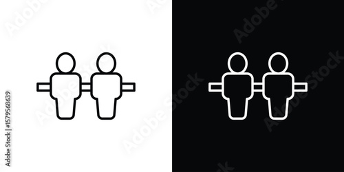Foosball icon outline. EPS 10 editable vector