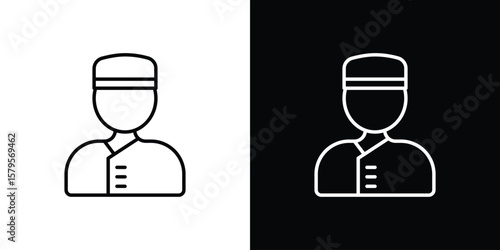 Concierge icon outline. EPS 10 editable vector