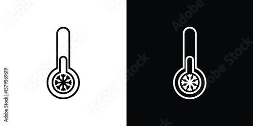 Cold icon outline. EPS 10 editable vector
