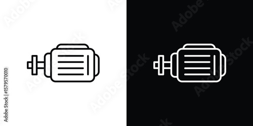 Car alternator icon outline. EPS 10 editable vector