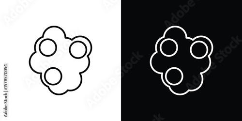 Cancer icon outline. EPS 10 editable vector