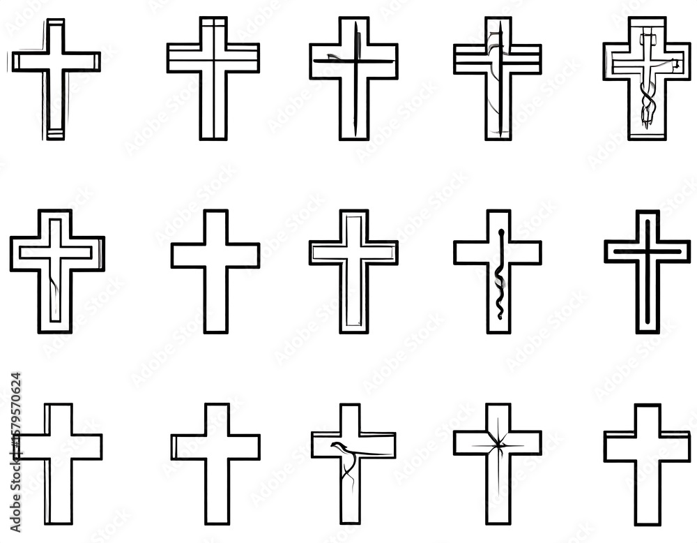 Obraz premium Various cross shapes