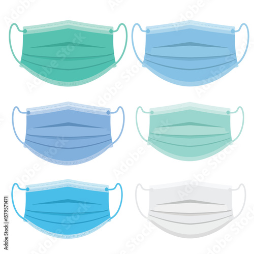 Set of Colorful Face Masks