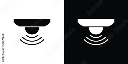 Infrared icon symbol in black and white color. Silhouette Styles.