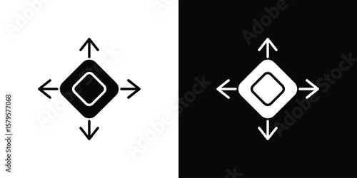 Flexibility icon symbol in black and white color. Silhouette Styles.