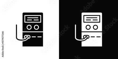 Dialysis icon symbol in black and white color. Silhouette Styles.