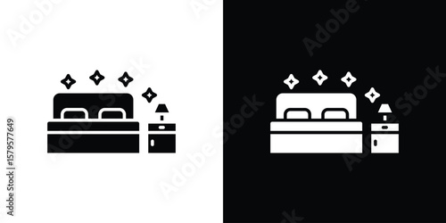 Clean Room icon symbol in black and white color. Silhouette Styles.