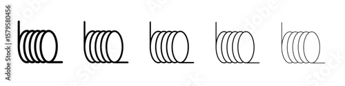 Wire coil icon in web style. Vector illustration. Eps10