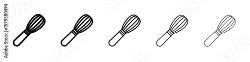 Whisk icon in web style. Vector illustration. Eps10