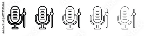 Voice control icon in web style. Vector illustration. Eps10
