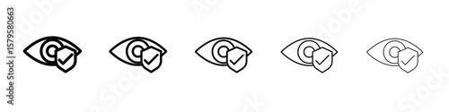 Vision insurance icon in web style. Vector illustration. Eps10