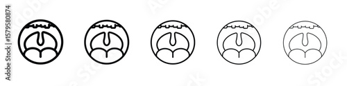 Tonsillitis icon in web style. Vector illustration. Eps10
