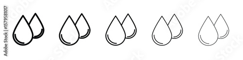 Tear drop icon in web style. Vector illustration. Eps10