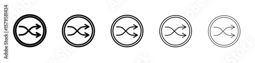 Shuffle icon in web style. Vector illustration. Eps10