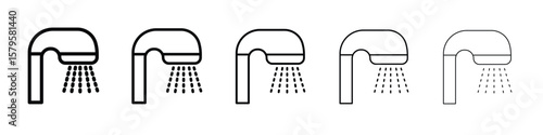 Shower Head icon in web style. Vector illustration. Eps10