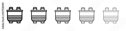Sewerage tank icon in web style. Vector illustration. Eps10