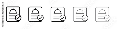Reservation icon in web style. Vector illustration. Eps10