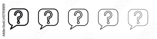 Question icon in web style. Vector illustration. Eps10