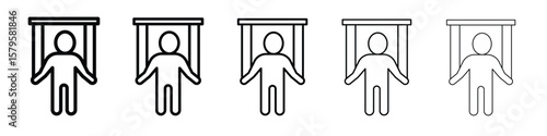 Puppet icon in web style. Vector illustration. Eps10