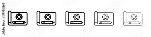 Prototyping icon in web style. Vector illustration. Eps10