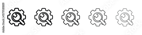 Productivity tools icon in web style. Vector illustration. Eps10