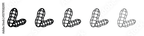 Peanut icon in web style. Vector illustration. Eps10