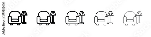 Lounge icon in web style. Vector illustration. Eps10