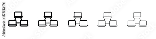 Local network icon in web style. Vector illustration. Eps10