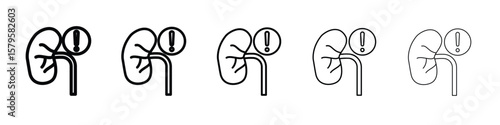 Kidney disease icon in web style. Vector illustration. Eps10