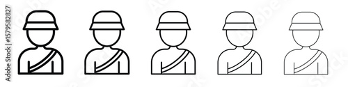 Hunter icon in web style. Vector illustration. Eps10