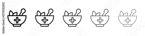 Herbal medicine icon in web style. Vector illustration. Eps10