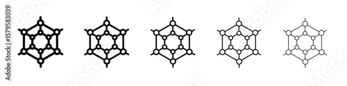 Graphene icon in web style. Vector illustration. Eps10
