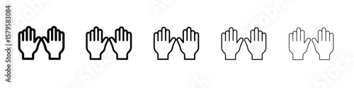 Gloves icon in web style. Vector illustration. Eps10