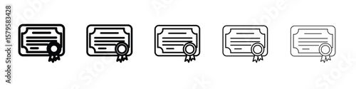 Diploma icon in web style. Vector illustration. Eps10