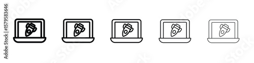 DOS icon in web style. Vector illustration. Eps10