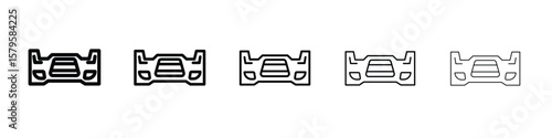Car bumper icon in web style. Vector illustration. Eps10