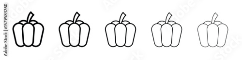Capsicum icon in web style. Vector illustration. Eps10