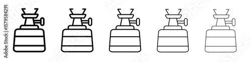 Camping gas icon in web style. Vector illustration. Eps10